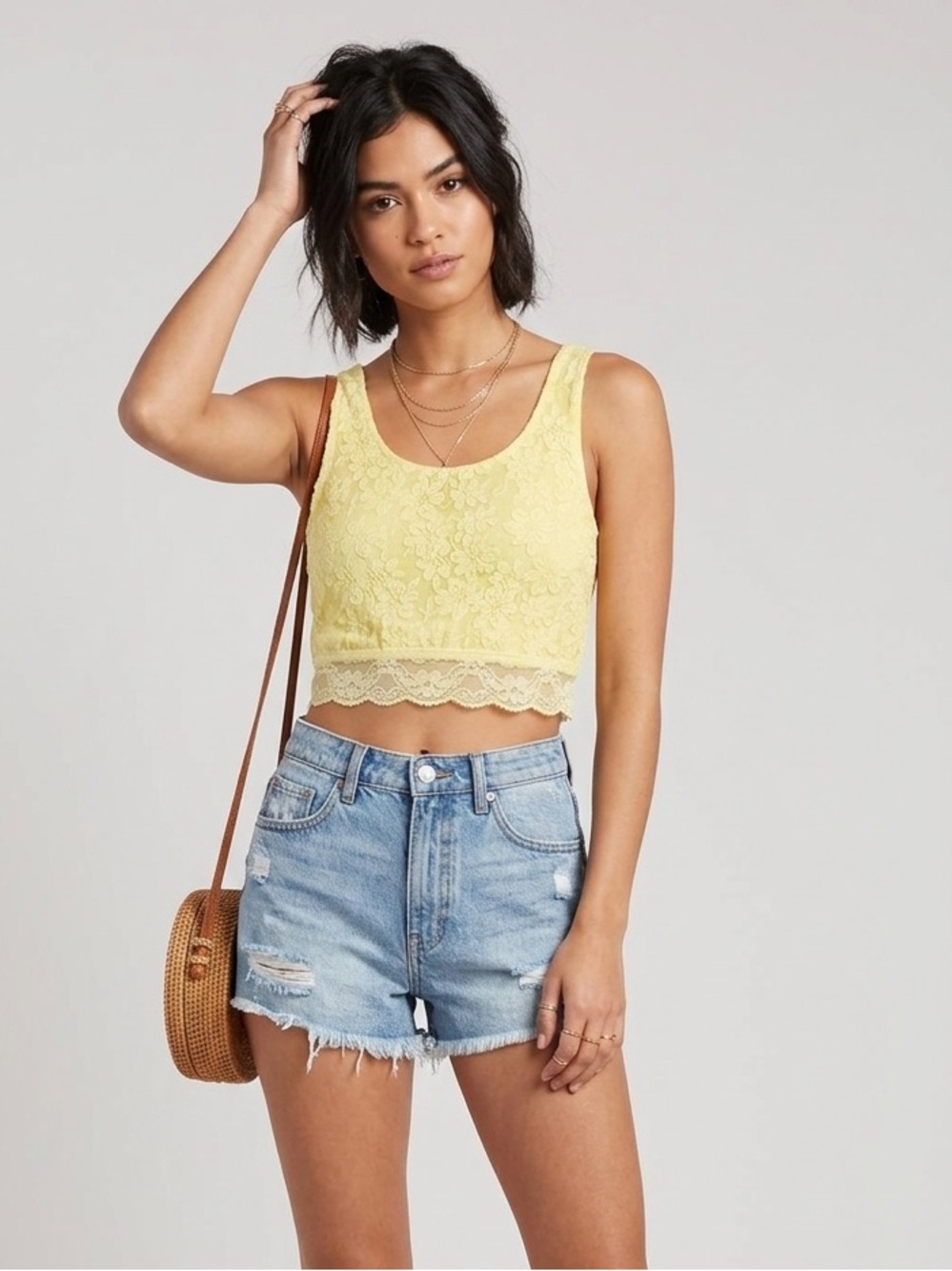 Factorie Pale Yellow Lace Bralette